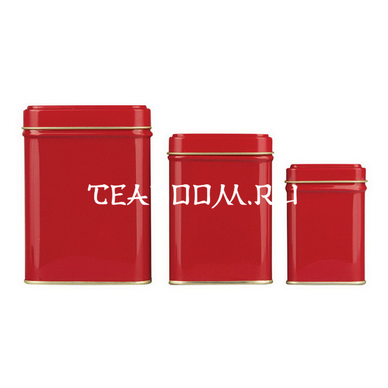 Банка для чая "Коста" красная 100 г
