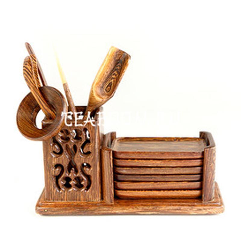 Инструменты для чайной церемонии "Лили" (грушевое дерево) 12 предметов