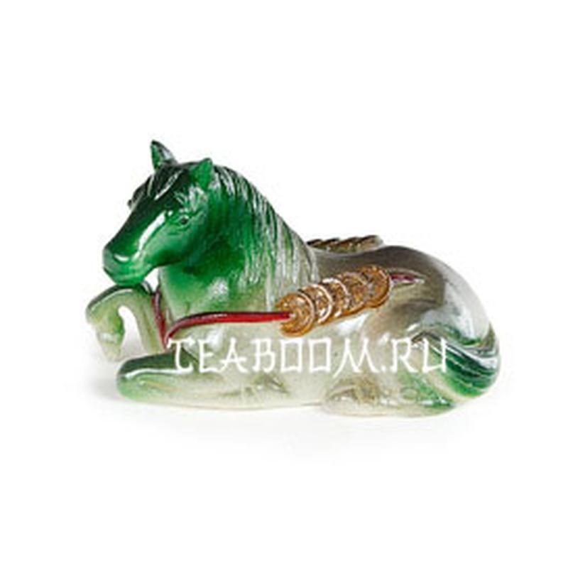 Чайная фигурка, меняющая цвет "Нефритовая денежная лошадь"