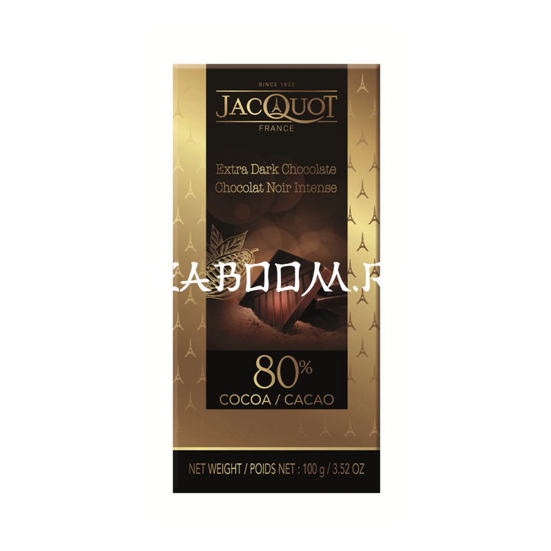 Горький шоколад Jacquot  80% какао 100 г