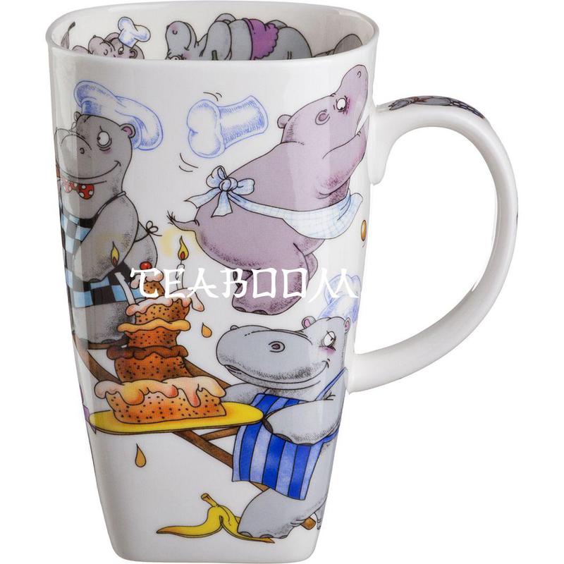 Кружка "Бегемоты" 600 мл, высота=14 см (Lefard)