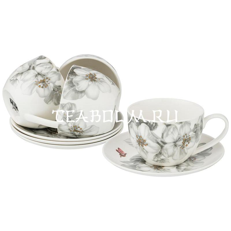 Чайный набор на 4 персоны, 8 пр., 300 мл. "Райские яблочки" (Lefard)