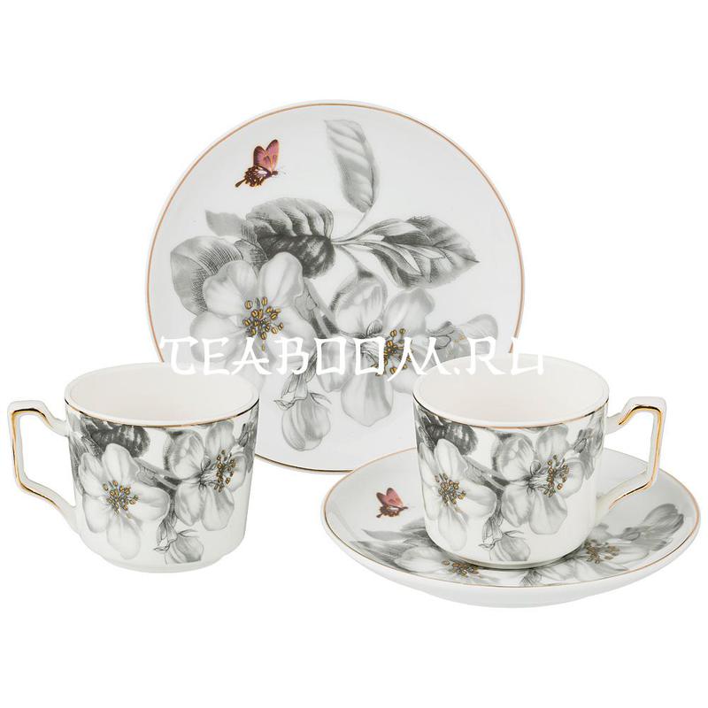 Кофейный набор на 2 персоны, 4 пр., 120 мл. "Райские яблочки" (Lefard)