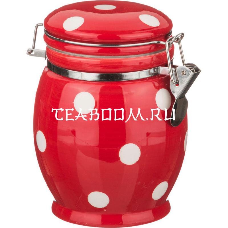 Емкость для сыпучих продуктов "Горошек" высота=15 см. / 750 мл. (Agness)
