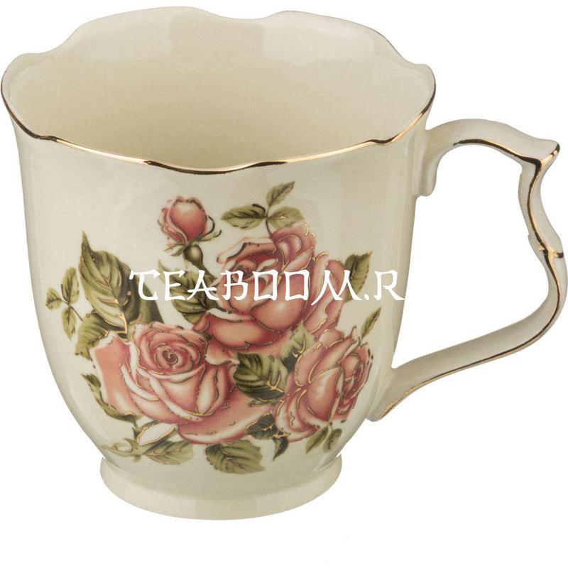 Кружка "Корейская роза" 450 мл. высота=10 см (Lefard)