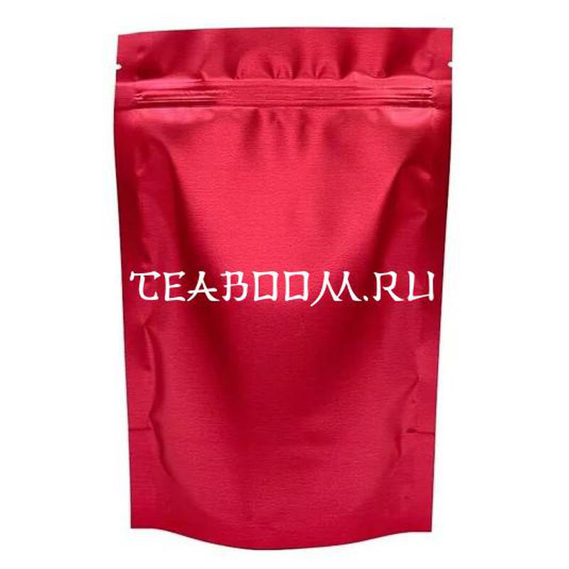 Пакет дой-пак металлизированный красный матовый с замком зип-лок П200