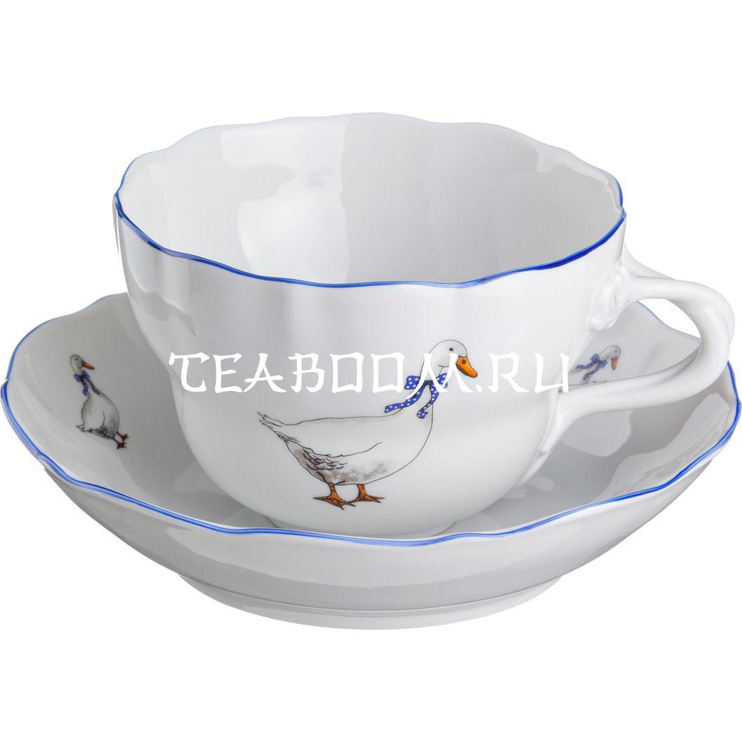 Магазин посуды гуси. Чайная пара 450 мл. Cesky porcelan гуси. Богемия чайный набор гуси. Лефард чайные пары 450 мл.