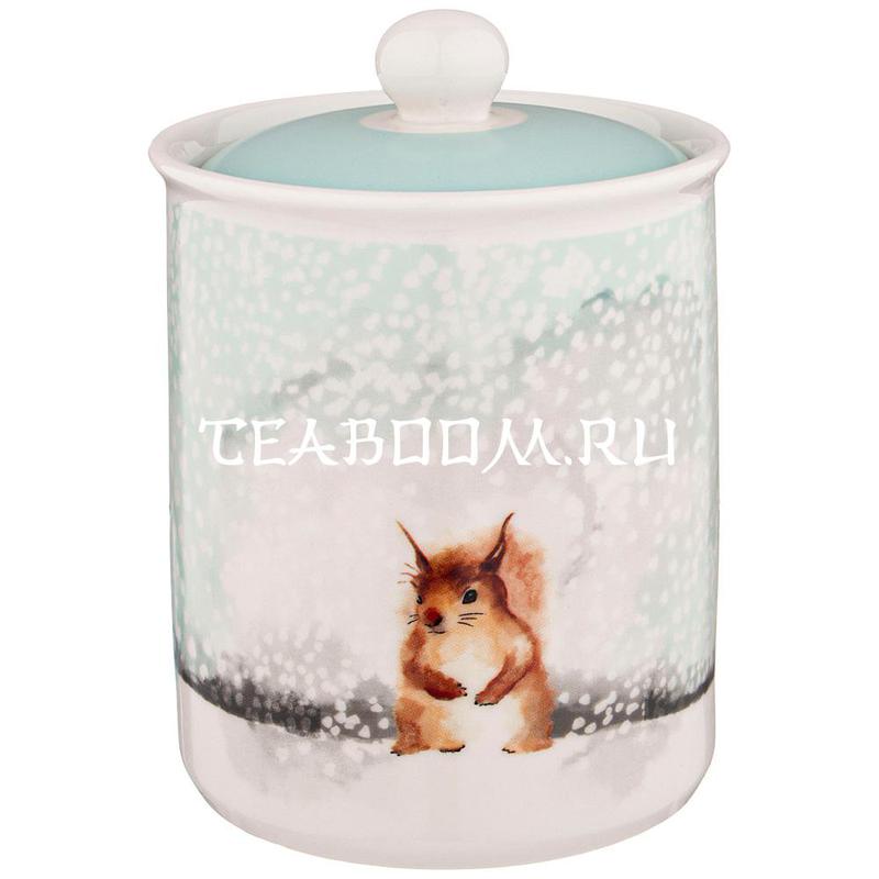 Банка для хранения с керамической крышкой "Лесная сказка" белочка 700 мл (Lefard)