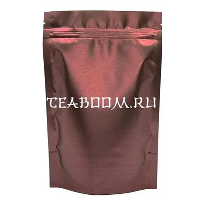 Пакет дой-пак металлизированный коричневый матовый с замком зип-лок