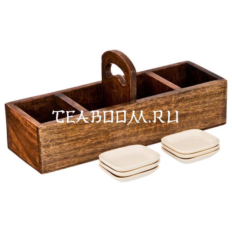 Набор для чайных пакетиков: коробка 32*10*13 см + 6 подставок (Lefard)