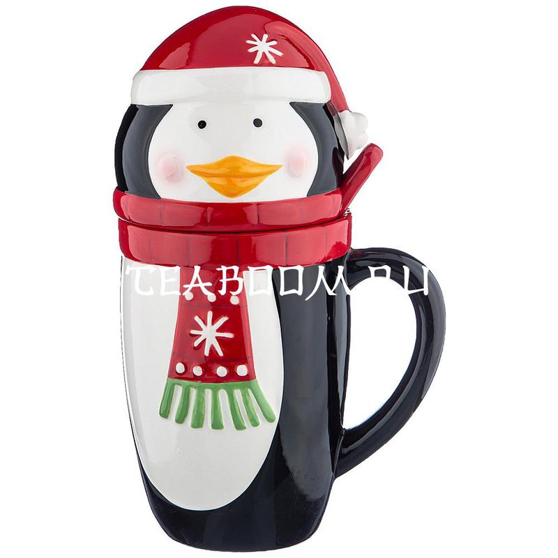 Кружка "Новогодняя" с ложкой 13.5*11.5*24.5 см 800 мл. (Lefard)