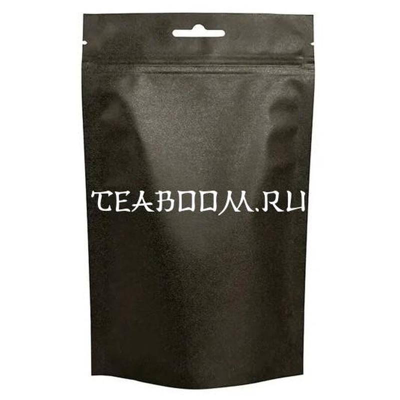 Пакет дой-пак бумажный черный с замком зип-лок с еврослотом (2 слоя)
