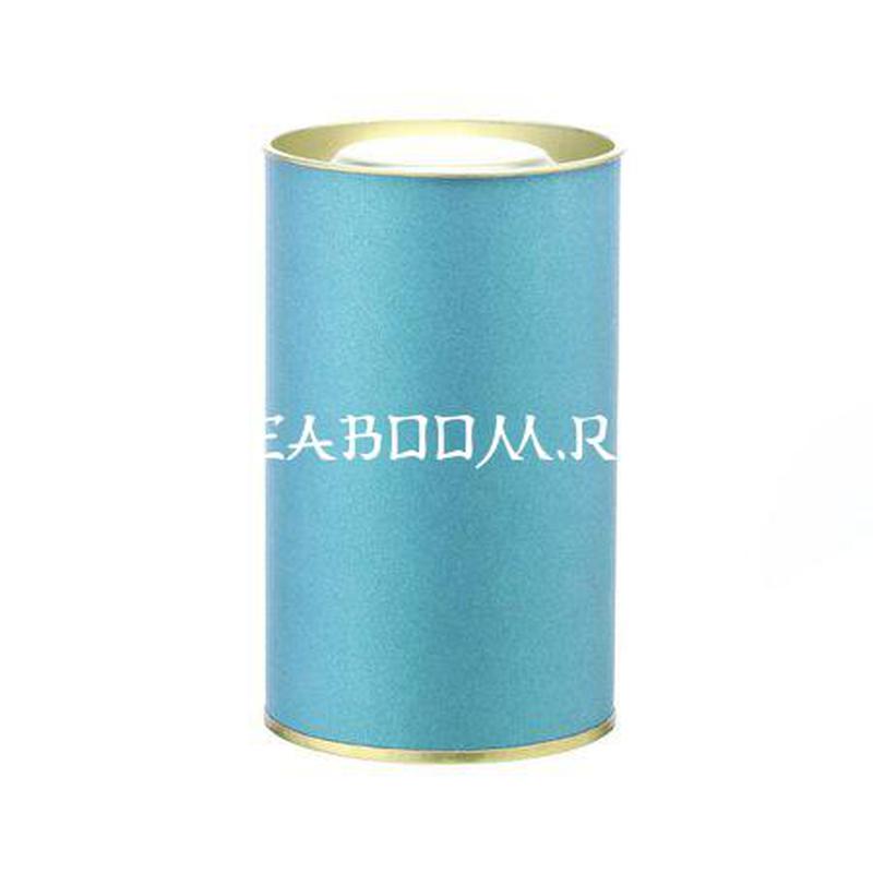 Банка картонная (Тубус) для чая 73*125 (голубой)