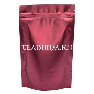 Пакет дой-пак с замком зип-лок металлизированный бордовый матовый (П202)