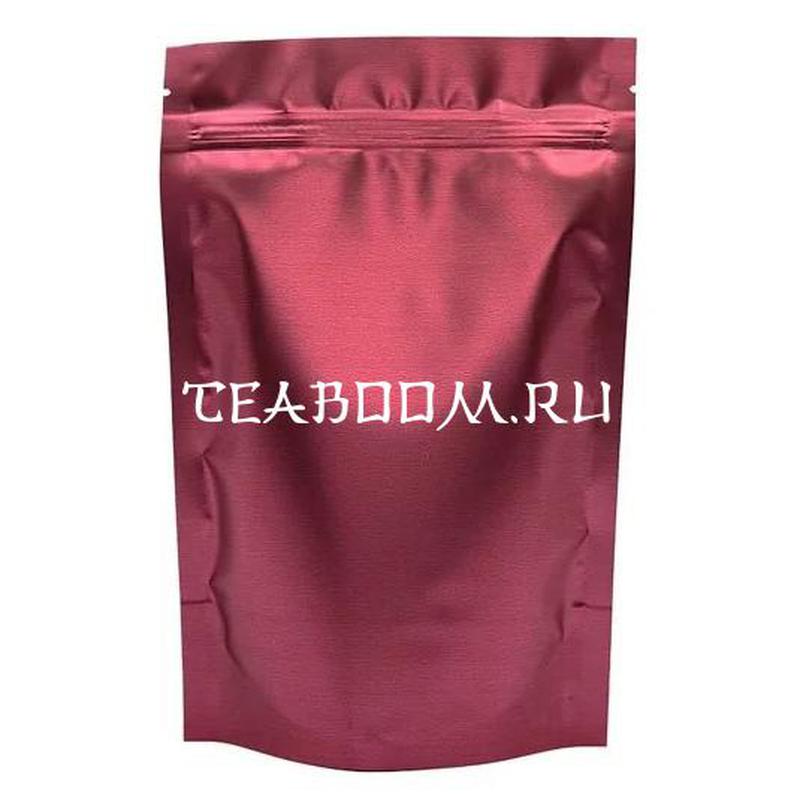 Пакет дой-пак с замком зип-лок металлизированный бордовый матовый (П202)