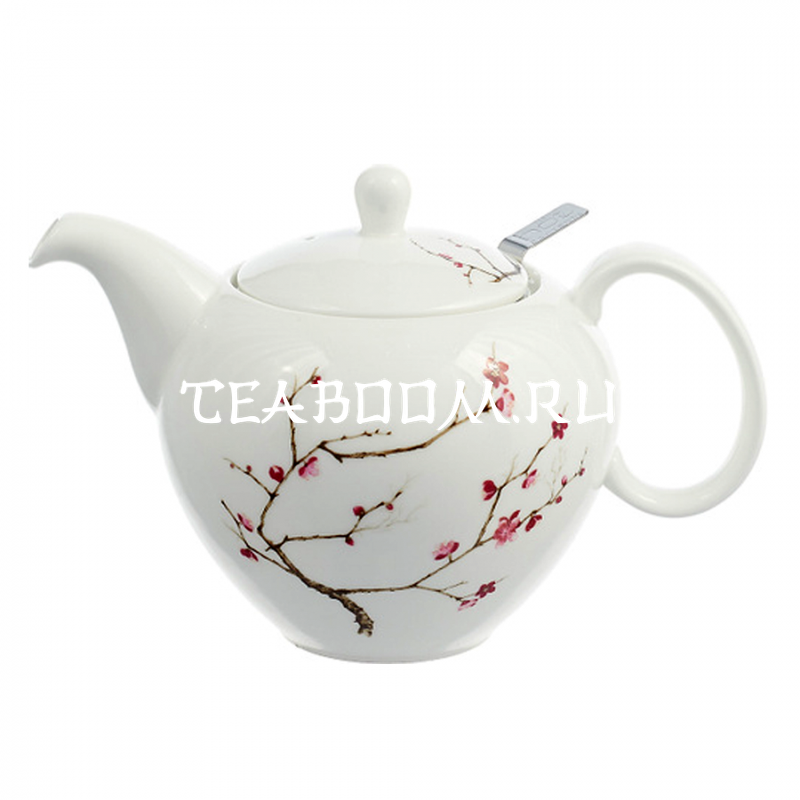 Чайник из фарфора "Цветущая сакура" 1000 мл