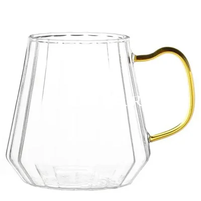 Набор из 2-х рельефных кружек, с желтой ручкой, 350 мл