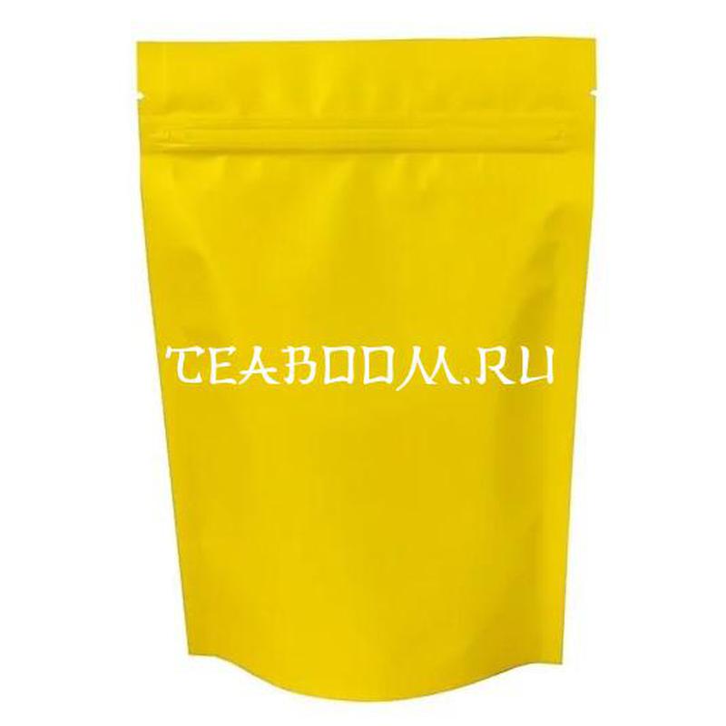 Пакет дой-пак металлизированный желтый матовый с замком зип-лок