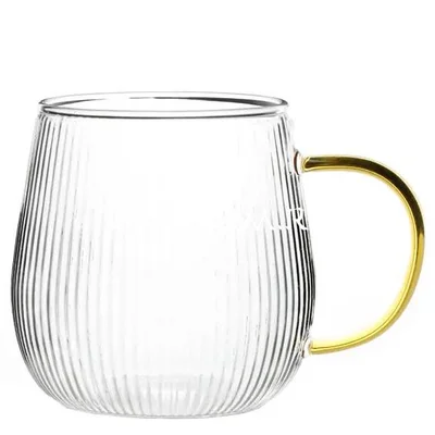 Набор из 2-х рельефных кружек, с желтой ручкой, 400 мл