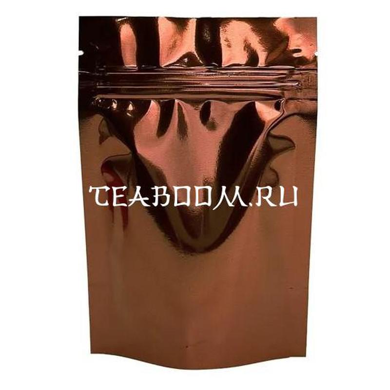 Пакет дой-пак металлизированный коричневый с замком зип-лок