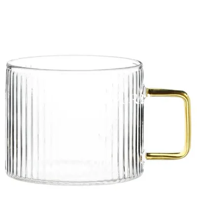 Набор из 2-х рельефных кружек, с желтой ручкой, 130 мл