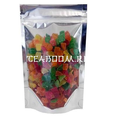 Пакет дой-пак металлизированный зеленый с прозрачной стороной и с замком зип-лок